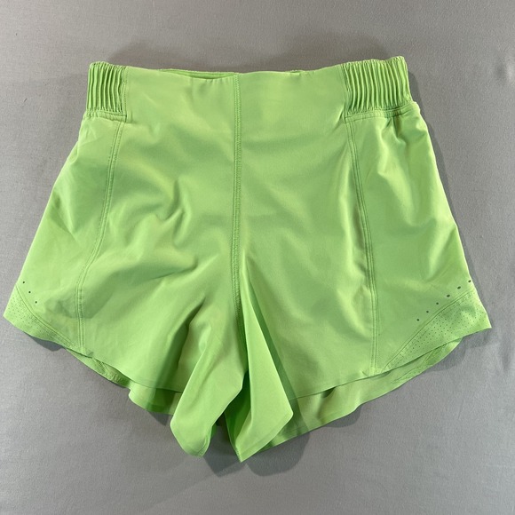 lululemon athletica Pants - Lululemon Track That Shorts Size 4 Green Perforated‎ Liner Run Gym Training